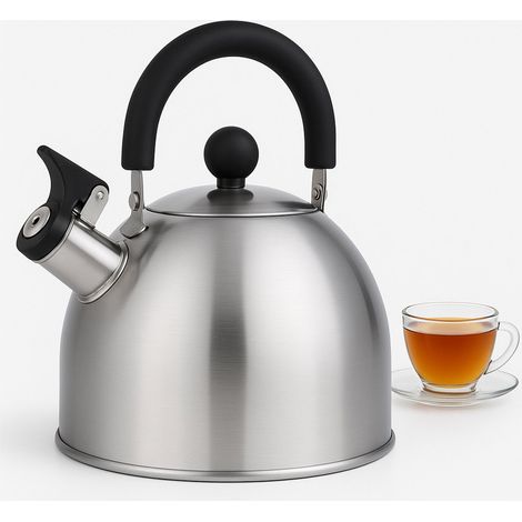 Bollitore con Fischio 2.5L Acciaio Inox Acqua e Thè per Tutti i Piani Cottura (1/5)