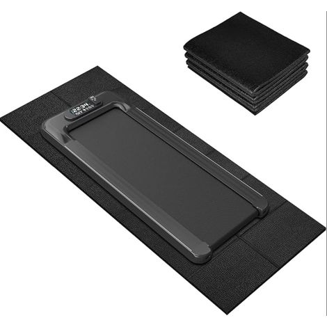 Tapis de protection de sol appareil de fitness, 160x75 cm, 6 mm épaisseur Tapis de fitness pliable PVC moquettes parquets, antidérapant imperméable (1/5)