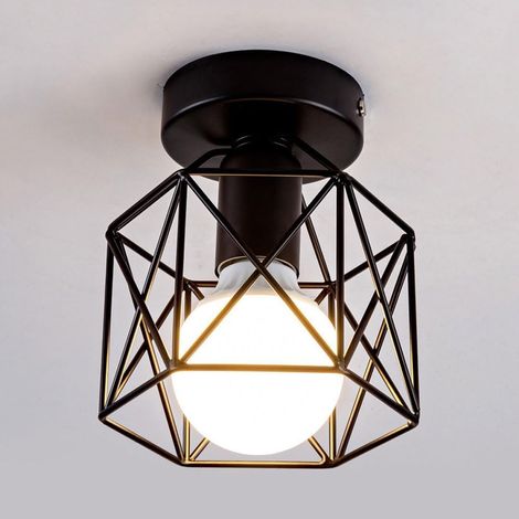 Plafonnier fer moderne Plafonnier de couloir européen Matériel simple à proximité des luminaires de plafond Lampe décorative de vestiaire d'entrée pour couloir salle de bain cuisine ou cage