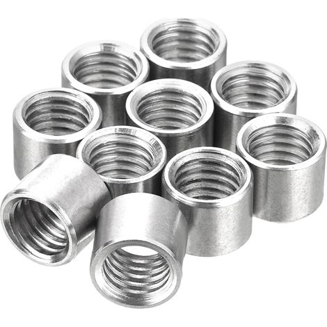 10Pcs Écrous de Soudage Ronds M8x10x8mm Argent (1/5)