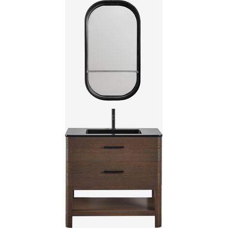 Conjunto de mueble de baño en madera con lavabo integrado Misene SKLUM             