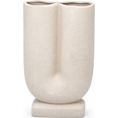 Vaso doppio in ceramica H20CM armonia naturale (1/2)