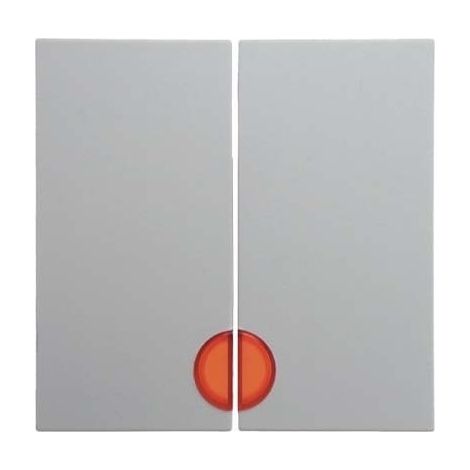BERKER 16278989 WIPPEN MIT ROTER LINSE S.1/B.3/B.7 GLAS POLARWEIß, GLÄNZEND