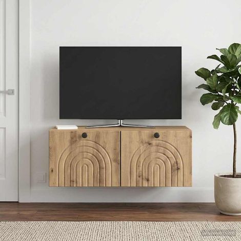 vidaXL Wall-Mounted TV Cabinet 78.5 x 41 x 30 cm Artisan Oak (1/5)