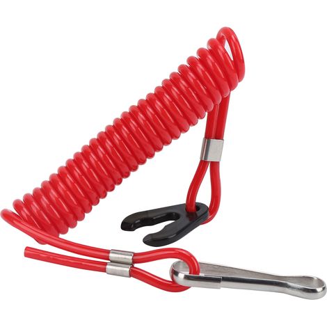Cordon d'arrêt d'urgence pour moteur hors-bord, câble de sécurité pour moteurs hors-bord, interrupteur d'arrêt en cas de coupure de flamme (1/5)