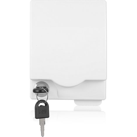 Boîte cache prise électrique avec protection anti-éclaboussures et verrouillage pour cuisine et chambres - Design gain de place pour environnements humides - Montage facile (1/5)