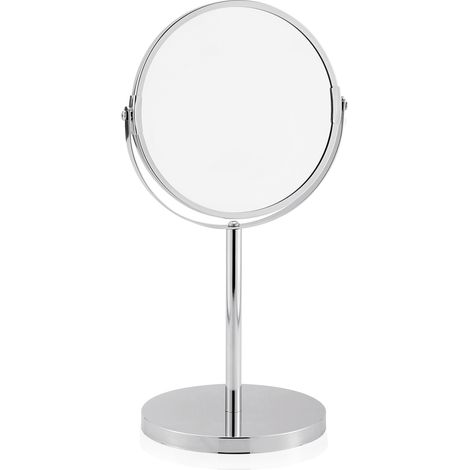 Miroir de courtoisie Ø 17 cm H 34,5 cm chromé - Was Germany