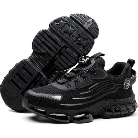 Chaussures de sécurité S3 pointure 43 légères et respirantes – Embout renforcé en acier – Semelle antidérapante avec coussin d'air