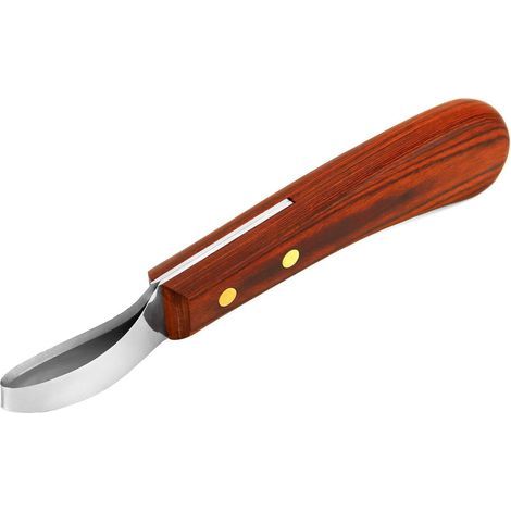 Couteau à Sabot en Acier Inoxydable Premium avec poignée, Couteau à Boucle, Outil de Coupe de Couteau à Sabot pour Chevaux (1/4)