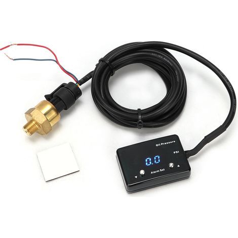 Testeur de système de jauge de pression d'huile de voiture NPT 1/8 pouces, compteur numérique 0-120PSI avec capteur de lumière bleue (1/5)