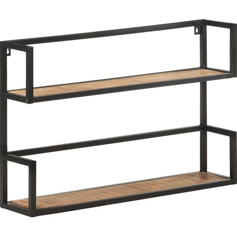 Étagère murale 80x20x60 cm Bois de manguier brut vidaXL