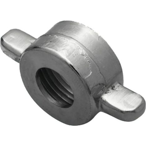 Écrou à ailettes 5/8 pouce pour tuyau de bière ou CO2, en laiton nickelé, montage facile sans outil, dimensions 26x14x5 mm, idéal pour restauration et bar (1/2)