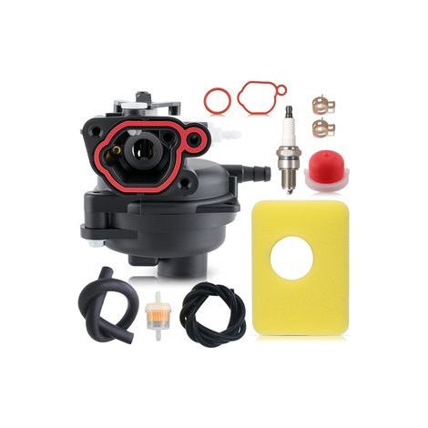 Juego de 2 kits de carburador compatibles con Briggs & Stratton 300E a 600E – 799583 08P502 9P602, cortacésped autopropulsado, duradero (1/5)