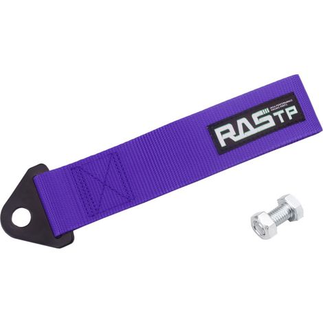 Car modification accessories, trendy and personalized front bumper decorations, tow straps, tow ropes - - [RASTP logo] Purple (1/4)