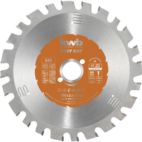 HM-Kreissägeblatt EASY CUT 160x16mm Z24 (1/2)
