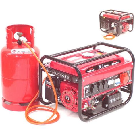 Gas- u. Benzin-Generator Stromerzeuger 2800 LPG Stromaggregat E-Start 06290