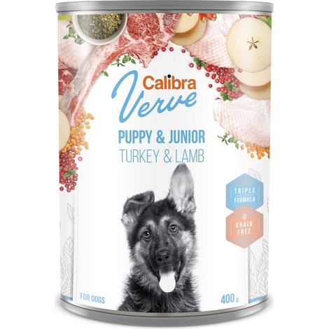 Calibra Dog Gf Verve Junior Turkey and Lamb Box 6x400gr