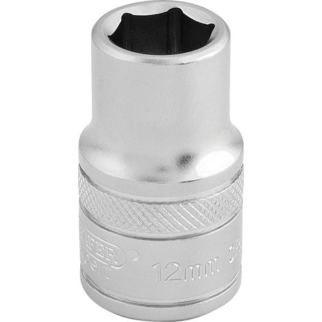 Draper 16601 Draper Expert 6 Point Metric Socket, 1/2"" Sq. Dr., 12mm (1/5)