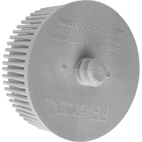 Roue abrasive à soies 50 mm (2") sur tige, brosse pour décaper métal gris, enlever rouille et ébavurer (1/5)