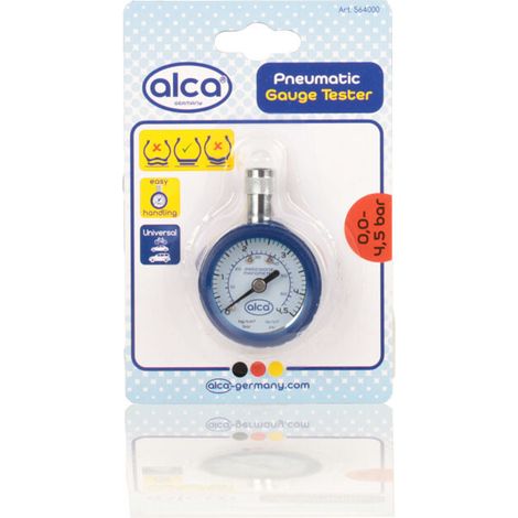 alca® Reifendruckprüfer Luftdruckprüfer Manometer Kontrollsystem für Reifen bis 4,5 bar Druckprüfer Memory Funktion Schraderventil Auto (1/2)