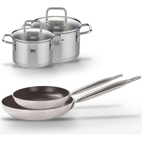 Lot Poêles 28/32 cm Elo Bistro Line et Faitouts 12/14 cm (1/4)