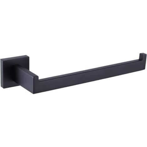 Patère de salle de bain Porte-serviettes noir mat pour salle de bain SUS 304 anneau porte-serviettes en acier inoxydable porte-serviettes robuste support mural - Le noir (1/5)