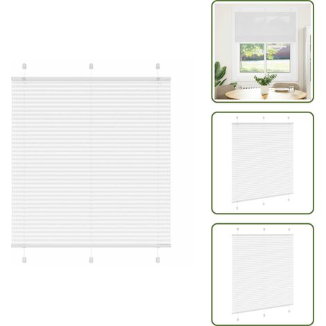 Plissee Weiß 120x100 cm Stoffbreite 119,4 cm Polyester - Plissee - Plissees - Faltrollo - Jalousie (1/5)