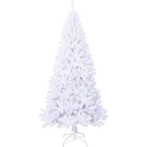Albero di Natale  Albero natalizio  Albero festivo Artificiale con Rami Spessi Bianco 240 cm PVC (1/5)