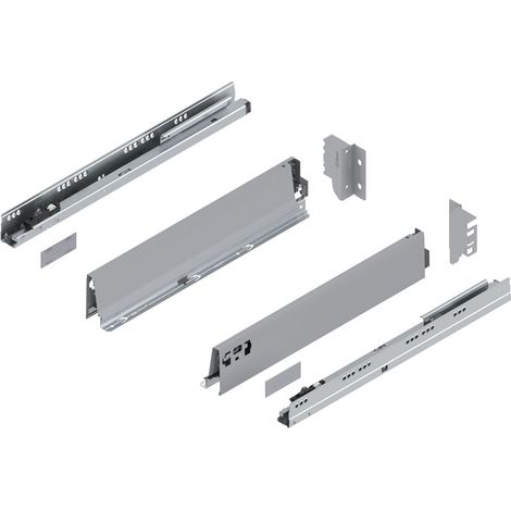 Blum Tandembox antaro M Schubladenschienen-Set  1 Paar, 30kg 450mm  Vollauszug Blumotion, grau