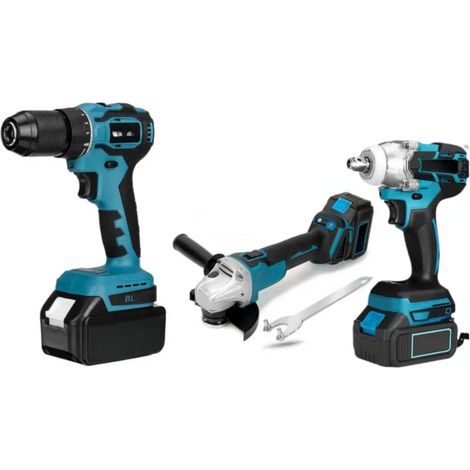 Kit 3 in 1 Avvitatore Smerigliatrice Trapano Valigetta Da Lavoro Con Batterie (1/5)