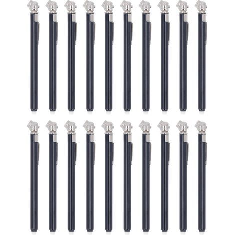 Manomètre à crayon pour pneus, 20 pièces, 10 à 50psi, outils de réparation de Service automobile de poche pour voiture et camion, 0.7 à 3,5 bars, 70 à 350kPa (1/5)