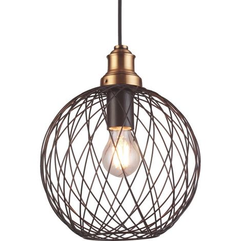 Deckenleuchte Viela 1 240V E27 Ø 25 cm - Schwarz/Gold (1/5)