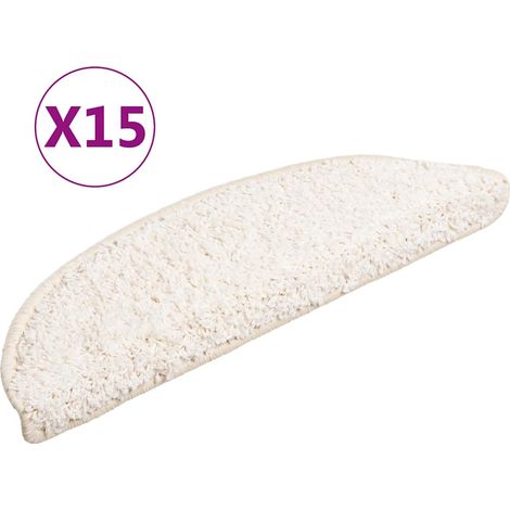 Vidaxl – Tapis d'escalier antidérapant 15 pcs – 100% polypropylène – Dimensions 56x17x3 cm – Lavables et pliables – Avec ruban adhésif double face