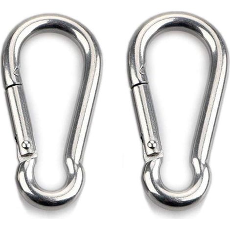 Karabiner aus Edelstahl 304, Zubehör für Sonnensegel, Edelstahl-Karabiner, Sonnensegelbefestigung, Hängematte, Boxsack, Camping, Angeln, Wandern