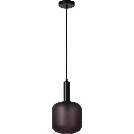 Lampada sospensione moderna vetro nero Eloise E27 Lucide (1/5)