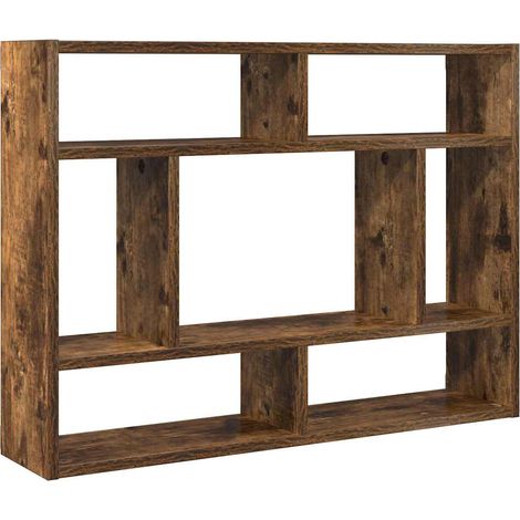 Wall Shelf Smoked Oak 75x16x55 cm Engineered Wood vidaXL