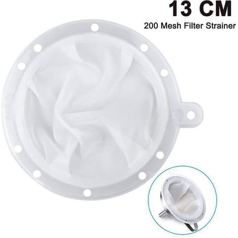 Siebfilter, passend für einen 12,5 cm (5 Zoll) großen Küchentrichter zum Filtern von Saft, Milch, Kaffee und Wein. 13 cm, 200 Mesh / 13 cm, 400 Mesh (1/5)