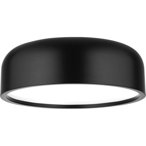 Merano Independence Plafonnier cylindrique 2 lumières en métal noir, LED E27