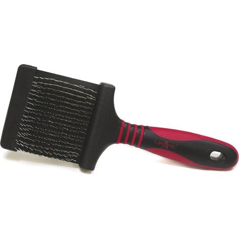 Cardeur Double pour Chien - 1 Pièce - Plastique Souple - Démêlage Profond sans Dommages - Toilettage Quotidien Poils Longs ou Hirsutes - 20,5 cm