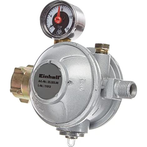 Regolatore di Pressione Interna Einhell da 50 mbar con Manometro e Protezione da Surriscaldamento per Forni a Gas da Interno, Compatibile con Gasheiz�fen in Ambienti Interni (1/4)