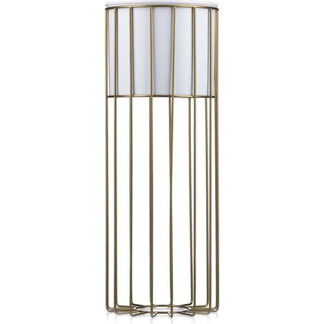 Moderner Blumenständer 55 Gold Weiß LOFT (1/5)