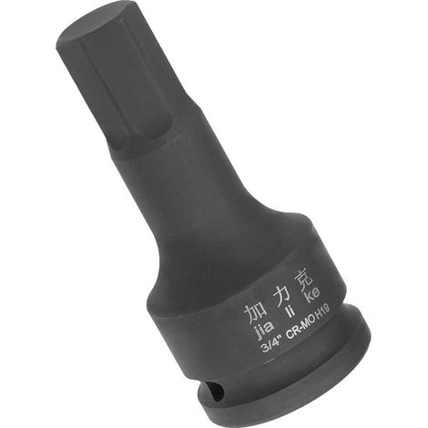 Douille hexagonale à impact, clé Allen H19 (19 mm), embouts hexagonaux en acier CR-MO, longueur de 100 mm pour clé dynamométrique, clé à cliquet, perceuses à choc (1/5)