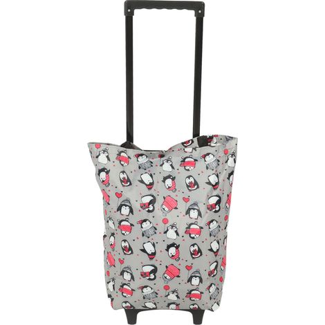 Chariot de courses pliable et portable pour la maison, grand sac de courses pour personnes âgées avec roues flexibles et tige de traction rétractable (1/5)