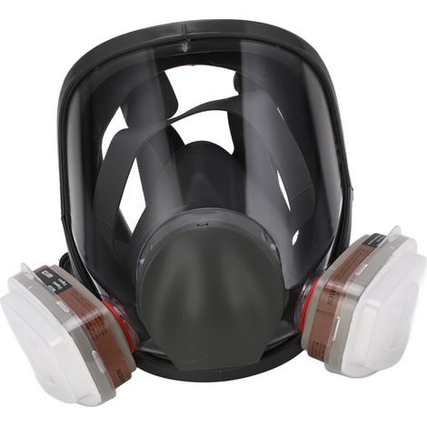 Masque respiratoire intégral réutilisable pour la protection contre les vapeurs organiques lors de la peinture et du soudage, avec 10 filtres en coton et une housse. Boîte à filtres n° 3 (1/5)