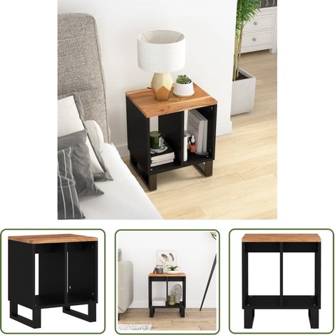 Maison Exclusive Beistelltisch 40x31x46 cm Massivholz Akazie & (1/5)