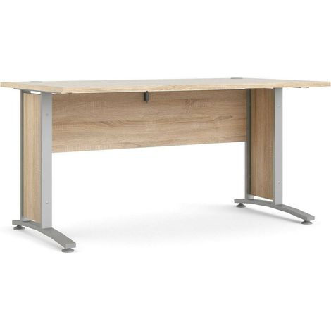 Schreibtisch Ascorbat, Gestellfarbe Braun, 80x150x74,5h cm Grau (1/5)