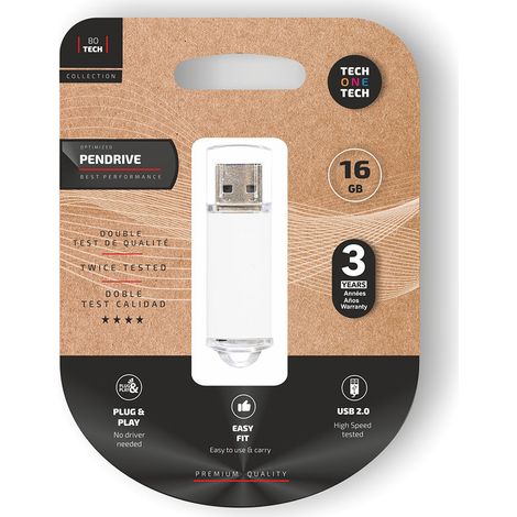 Basic weißer USB-Speicherstick 16 GB Typ A