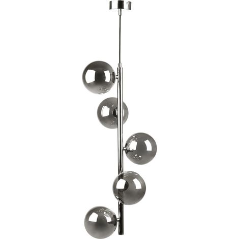 Zumaline LUNA Plafonnier suspendu Globe, noir, or, 5x G9