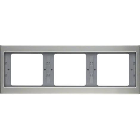 HAGER K5  CORNICE 3 ELEMENTI ORIZZONTALE ACCIAIO INOX