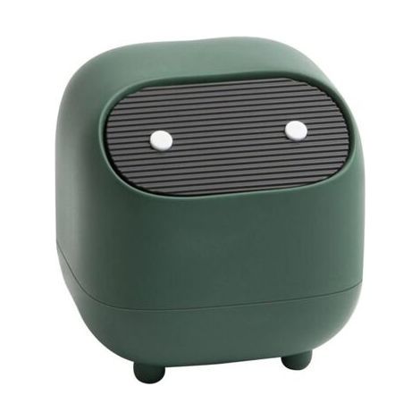 Petite poubelle mignonne poubelle de bureau ninja avec couvercle poubelle de voiture poubelle domestique poubelle de bureau (poubelle verte)-Chrom (1/5)